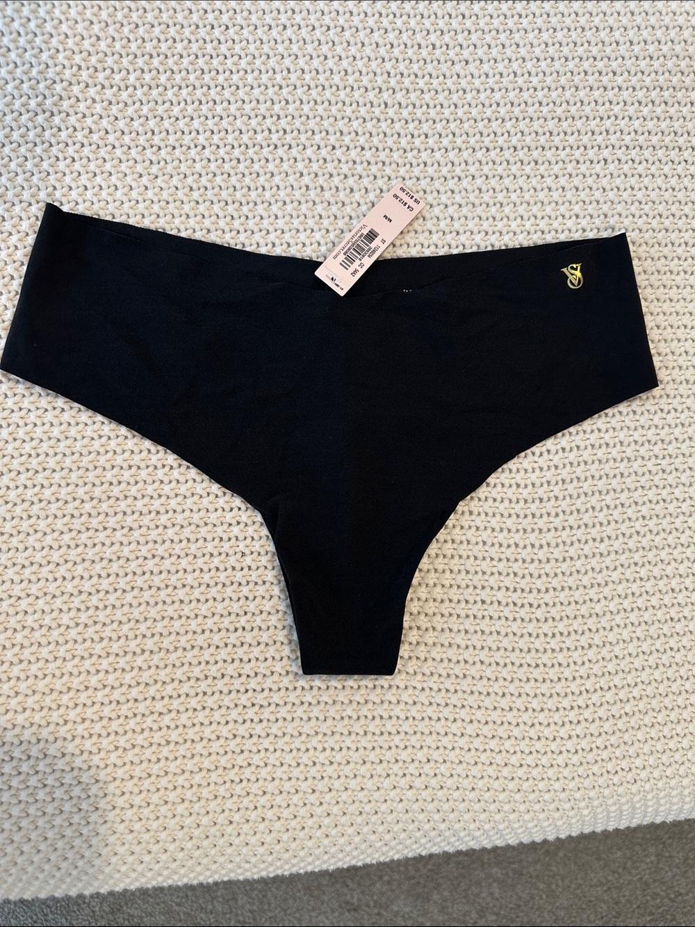 Victoria's Secret Black Seamless Thong Panty